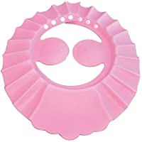OUNONA Gorro de Ducha-Baño para Bebé Gorro Protector para Lavar el Cabello de Niño Protección para los Oídos (Rosa)